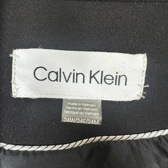Calvin Klein Womens Black Button Professional Suit Blazer Jacket Plus 24W NWT - Picture 9 of 12